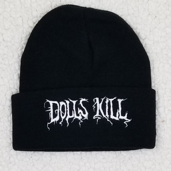 Dolls Kill Accessories - Dolls Kill Black Beanie Toque